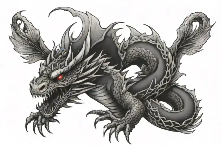 Water Dragon Intertwined