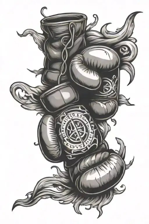 Boxing Gloves Syblizing Peace Love