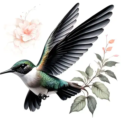 Humming Bird Flying