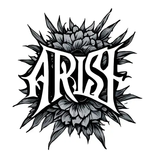 The Word 'Arise' Written While Incorporating The Christian Faith