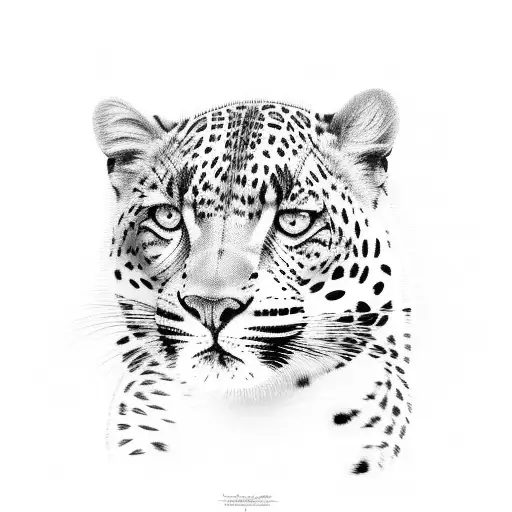 Black And Grey Of Leopard's Full Body