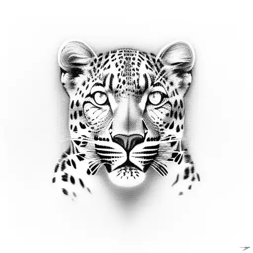 Black And Grey Of Zoomed Out Leopard's Full Body