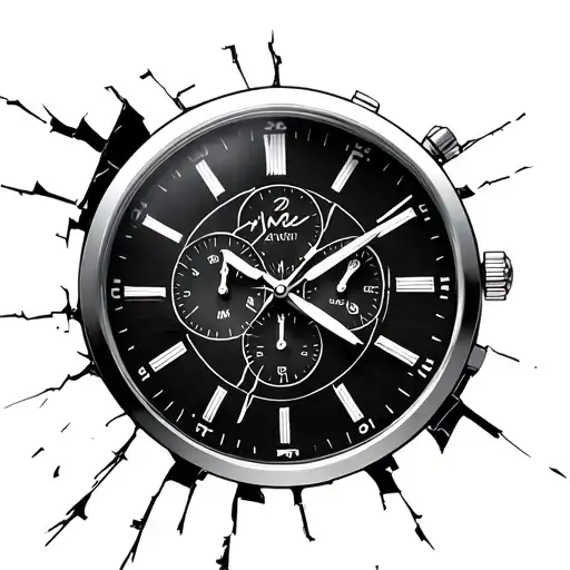 Wrist Watch Face Optical Illusion Depicting That Yime Is A Broken Construct