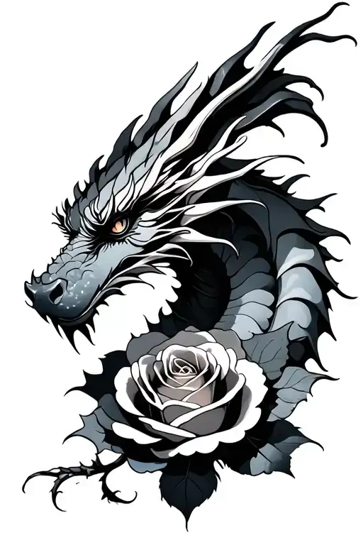 Dragon And Rose