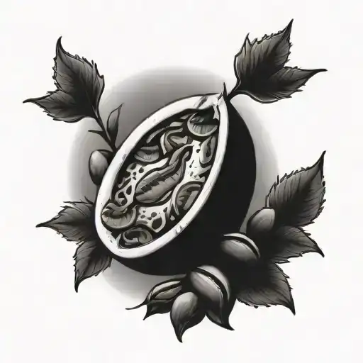 A Coffee Bean Morphing Into A Gibbous Moon