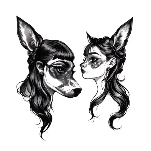 Male And Female Friends Matching Tattoo Minimal