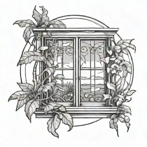 Florida Old Fashion Glass Window