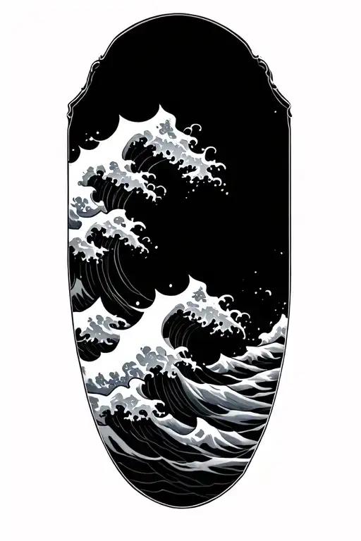 Japanese Waves Flowing