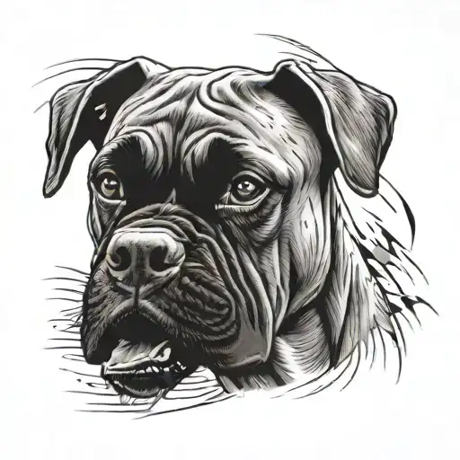 Boxer Dog Barking Fiercely