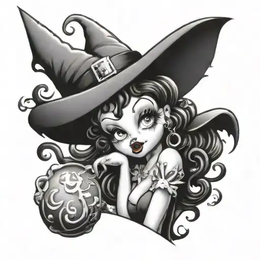 Betty Boop As A Witch Seductive