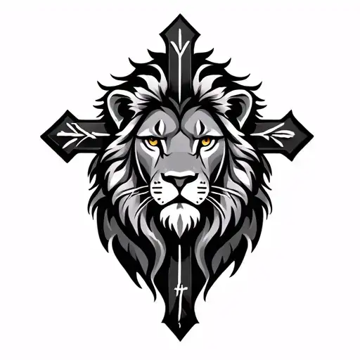 Lion And Cross