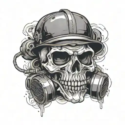 Skull With Respirator On