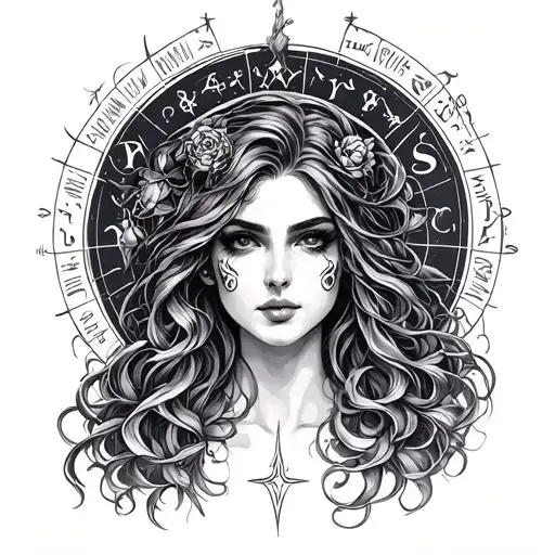 Enchanting Woman With Cancer Zodiac Sign