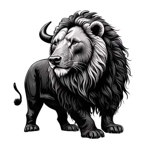 Lion Bear And A Bull