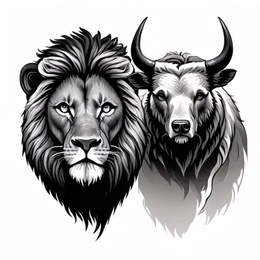A Lion And A Bear And A Bull