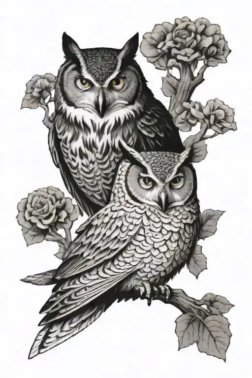 Owl And Wolf