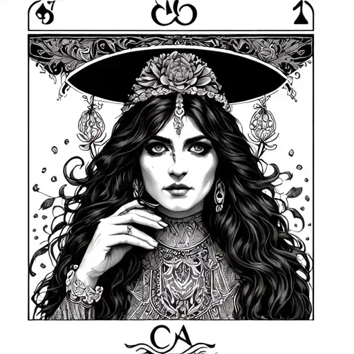 Gypsy With Tarot Card