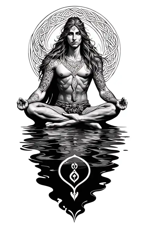 Celtic Sea Warrior Meditating