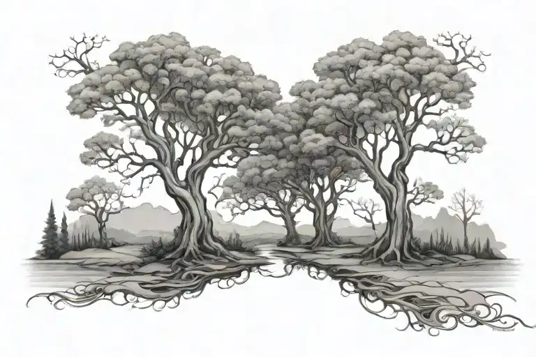 Twin Trees Of Valinor