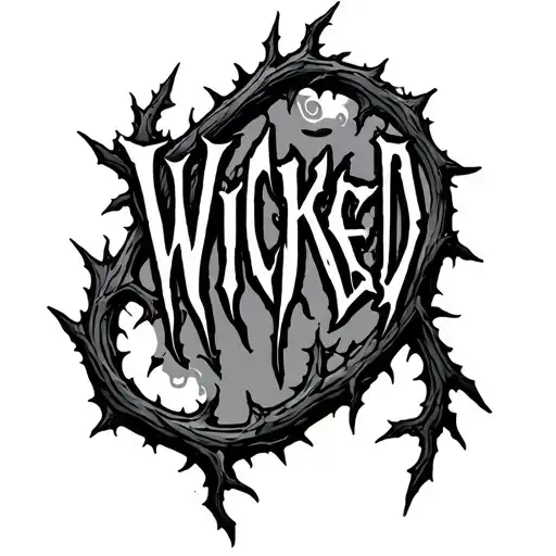 Wicked Written With Thorn Vine