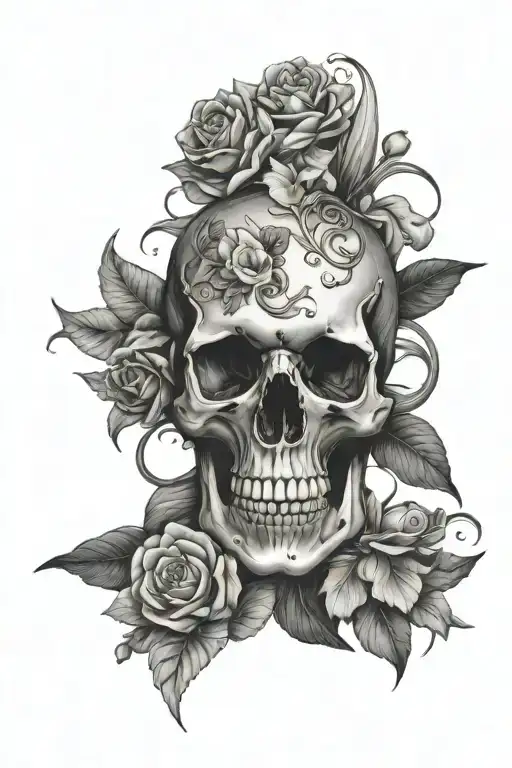 Skull Beach Flowers