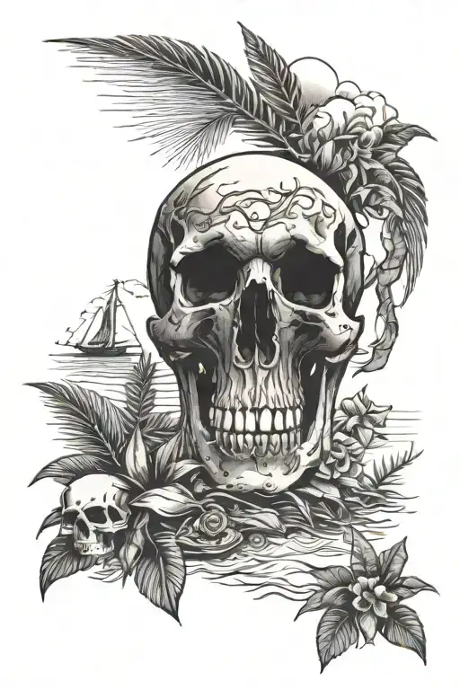 Skull Beach Scene