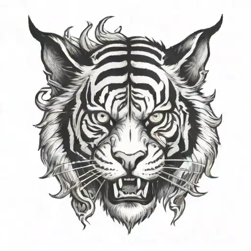 Tiger Head Devil Grin