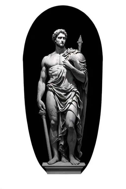 Augstus Primaporta Statue Full Body