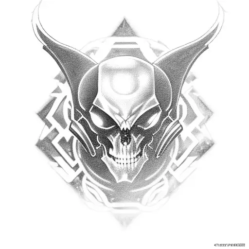 A Cybernetic Demon From Diablo Playing A High-stakes Poker Game In Outer Space