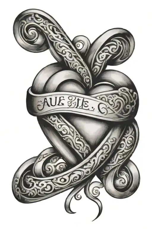 Heart Infinity Symbol With The First Names Axel And Julie