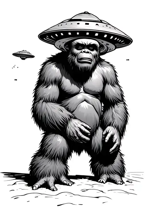 Ufo Abducting Bigfoot