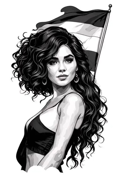 Pride Flag Lesbian Couple