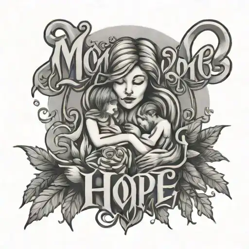Mom And Hope Word