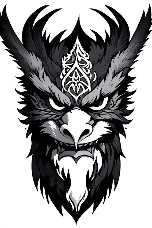 Tengu Mask With Norse Mythology