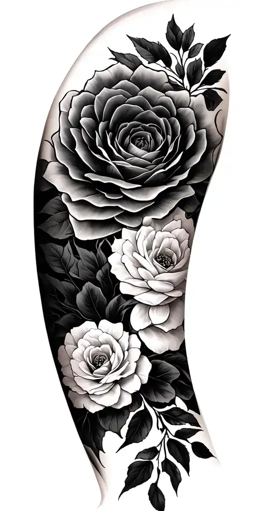 Black And Grey Arm Sleeve Inspired