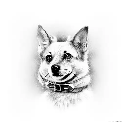 A Realistic Grayscale Portrait Of A Beloved Pet