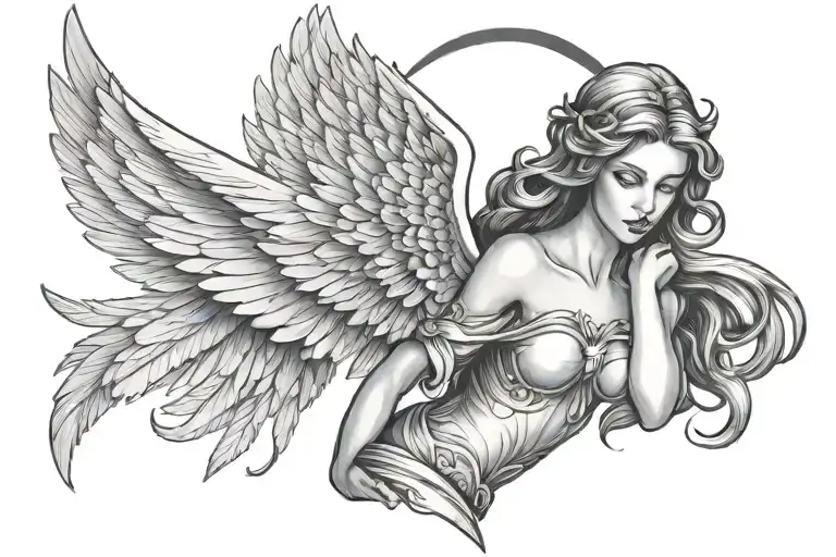 Female Angel With Wings