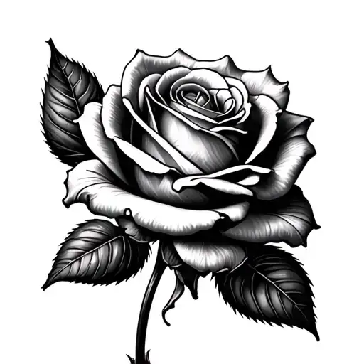 Black Rose Without Stem