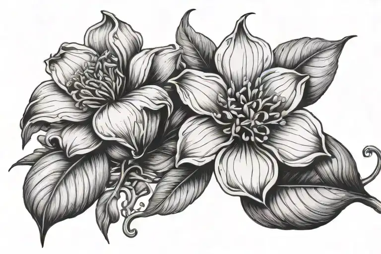 Fine Line Flower W Stem Turns