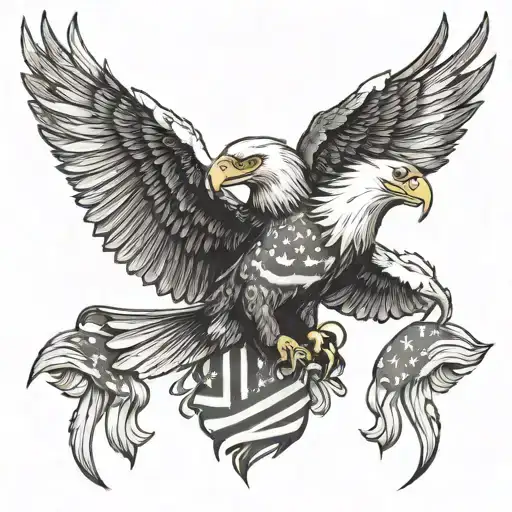 American Flag And Eagle