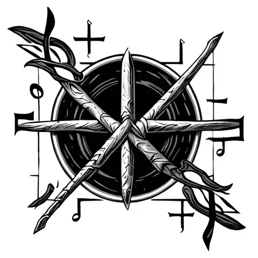 Music Notes And Viking Runes