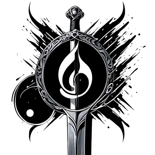 Bass Clef Over Sword Fraction