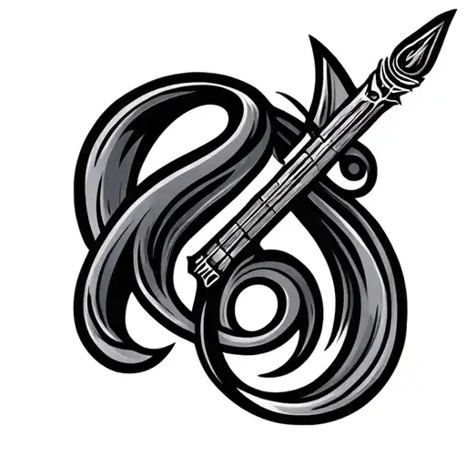 Bass Clef Over Sword As A Fraction