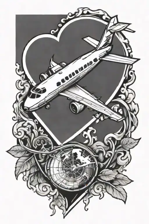 Airplane Travel Heart Adventure