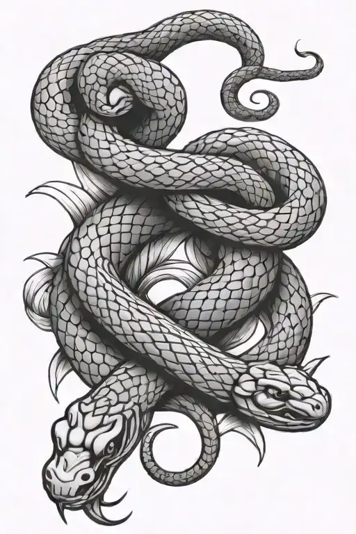 Traditional Japanese Style Snake