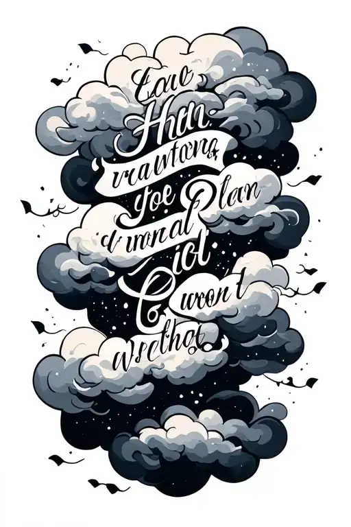 Quote Surrounded By Clouds