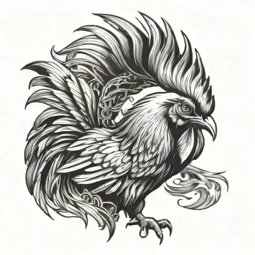 Rooster Up Attacking