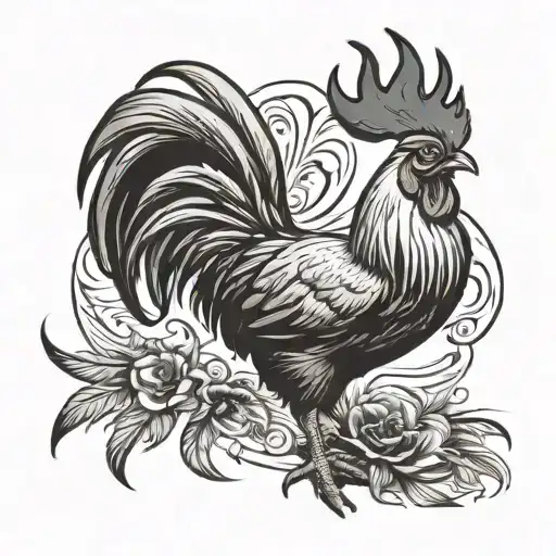 Attacking Rooster