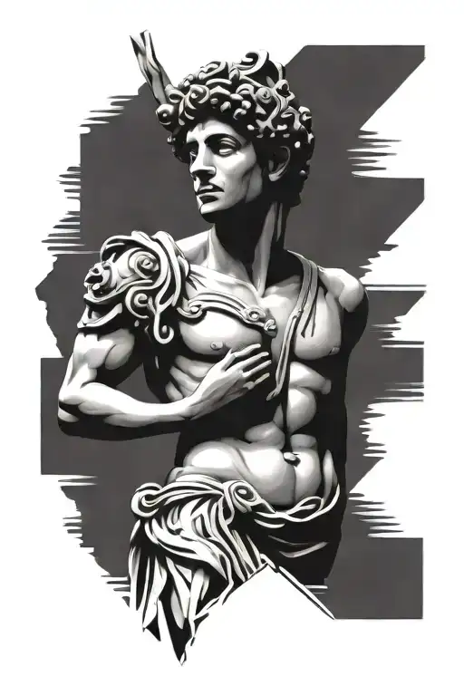 Abstract Statue Of David Statue