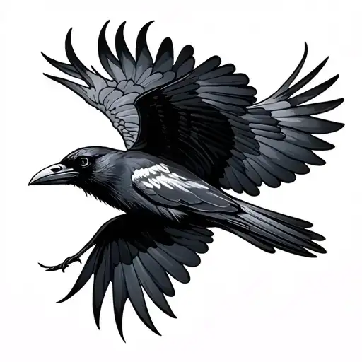 Raven Flying